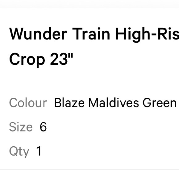lululemon Wunder Train High Rise Crop 23” - Picture 5 of 5